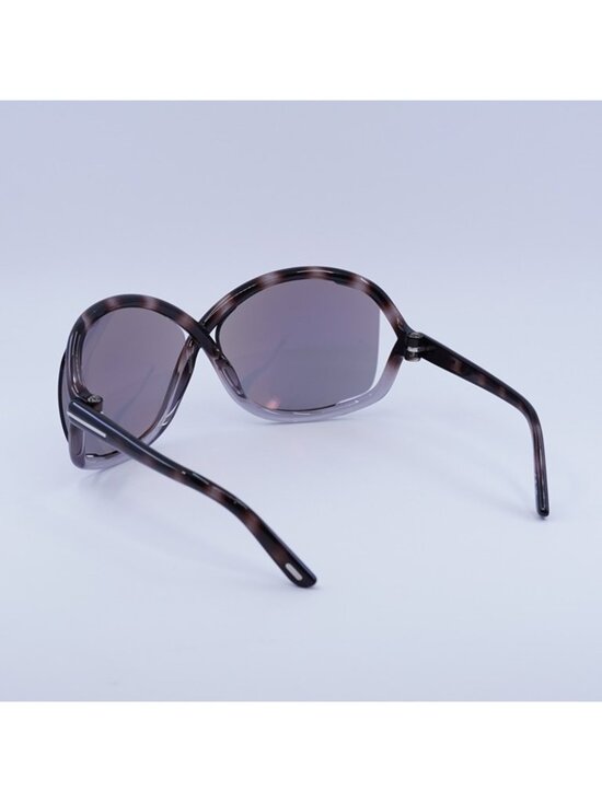 Tom Ford Bettina FT1068 55C Sunglasses Gradient Grey Havana Geometric Frame main image 6